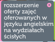 Rozszerzenie oferty zaj oferowanych w jzyku angielskim na wydziaach cisych