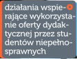 Dziaania wspierajce wykorzystanie oferty dydaktycznej przez studentw niepenosprawnych