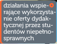 Dziaania wspierajce wykorzystanie oferty dydaktycznej przez studentw niepenosprawnych